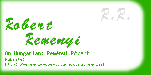 robert remenyi business card